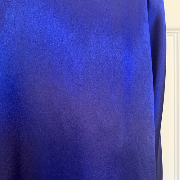 Vintage Satin Pyjamas Set Royal Blue Size Large - Picture 15 of 16